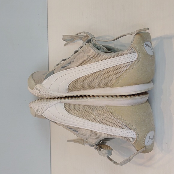 Puma Women's Bella Cream Lace Up Knit Suede Softfoam Casual Sneaker - Picture 7 of 12